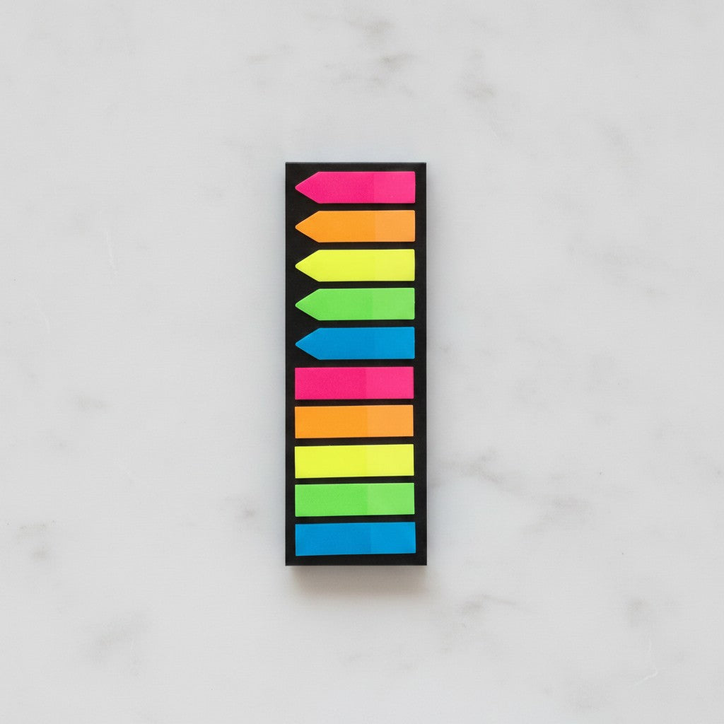 Neon Arrow Sticky Notes Rainbow Pack