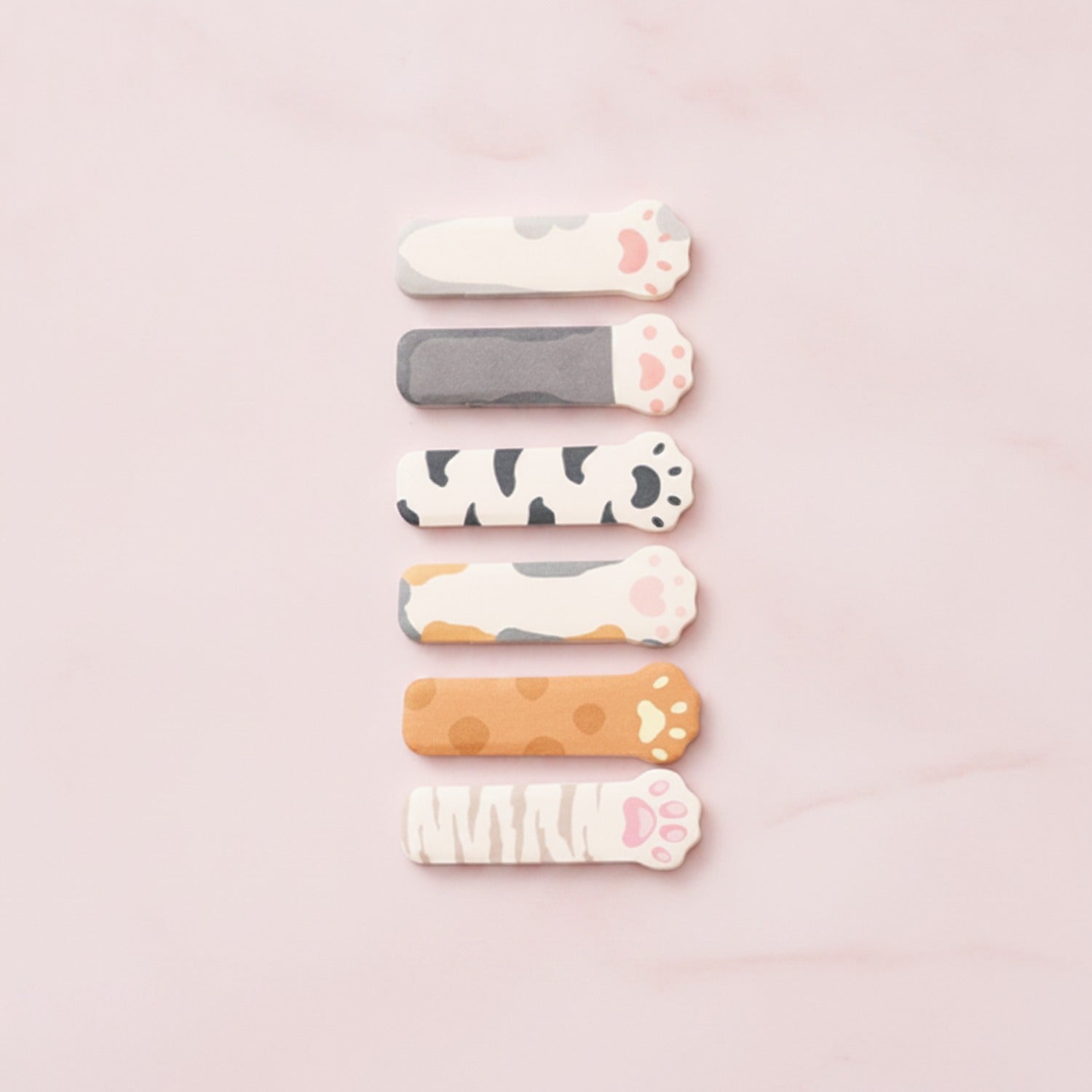 Cat Paw Index Stickers Pink Sticky Notes