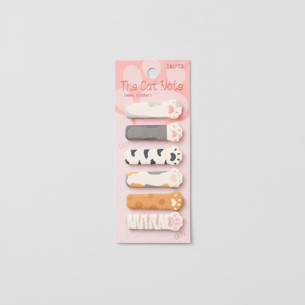 Cat Paw Index Stickers Pink Sticky Notes – stationery (view 1)