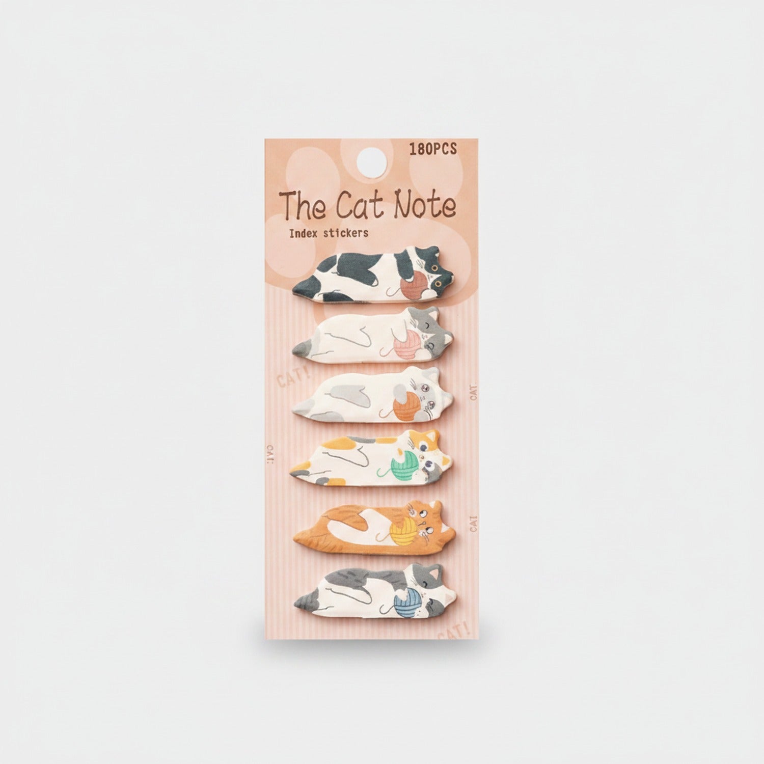 Cat-Shaped Index Stickers Sticky Notes Set