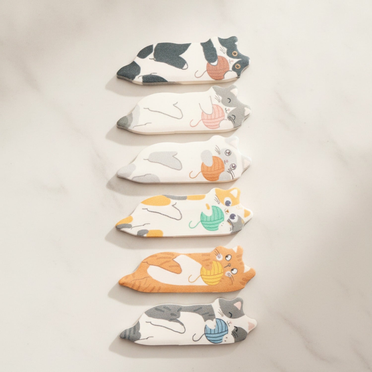 Cat-Shaped Index Stickers Sticky Notes Set