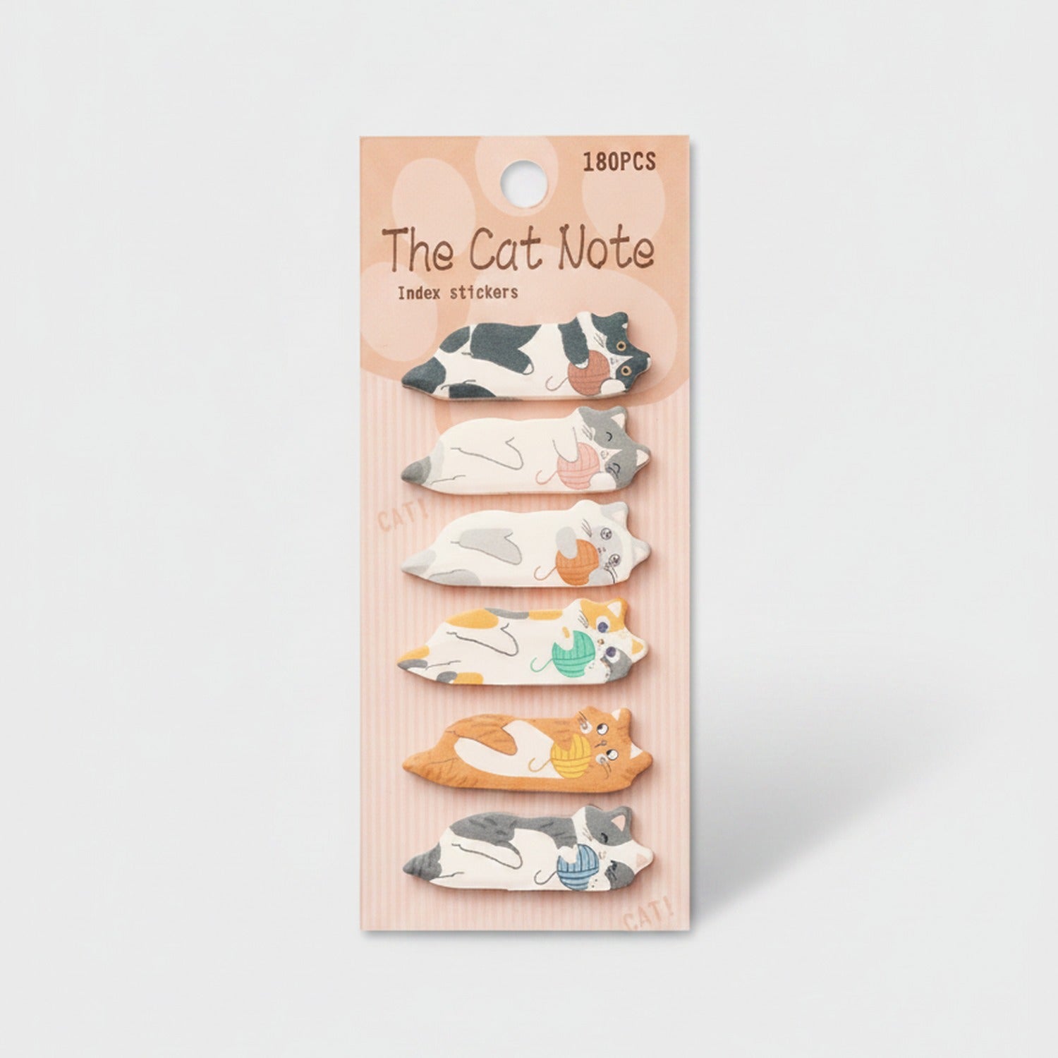 Cat-Shaped Index Stickers Sticky Notes Set