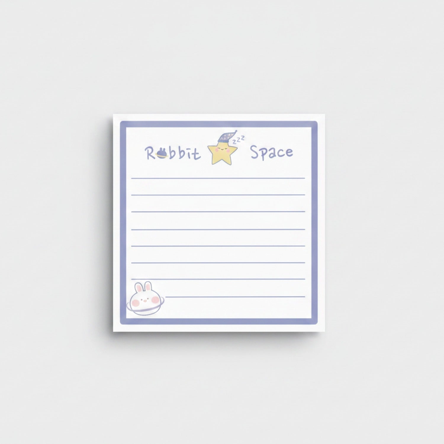 Rabbit Space Sticky Notes With Star Charm