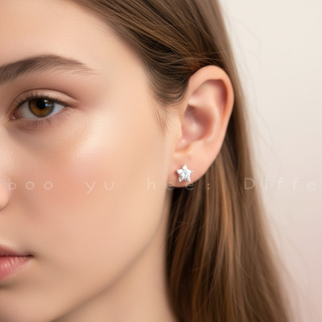 Star Rhinestone Crystal Stud Earrings