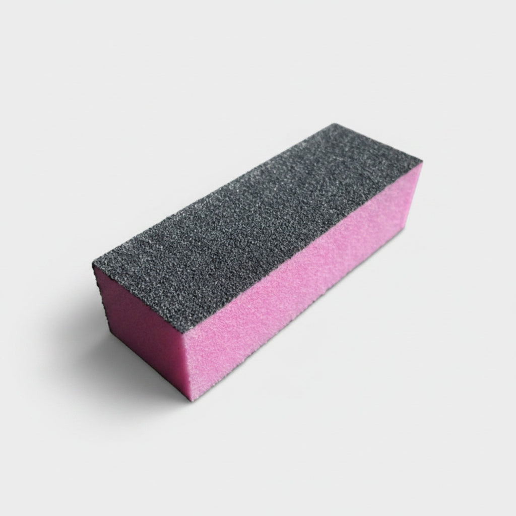 Pink Dual-Sided Nail Buffer Block