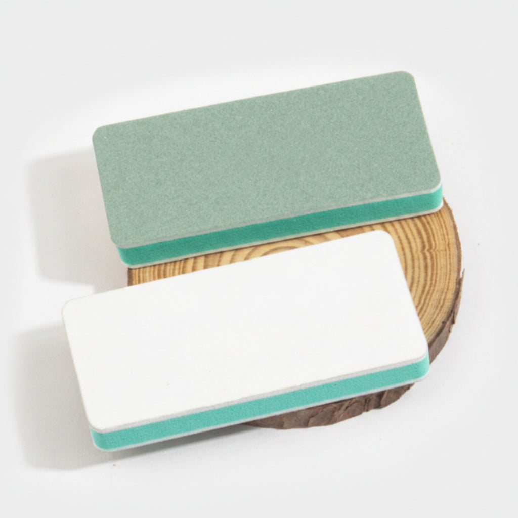 Mint Green Dual Compact Mirror with Wooden Handle