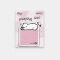 Playful Cat Pink Sticky Note Pad – stationery (view 1)