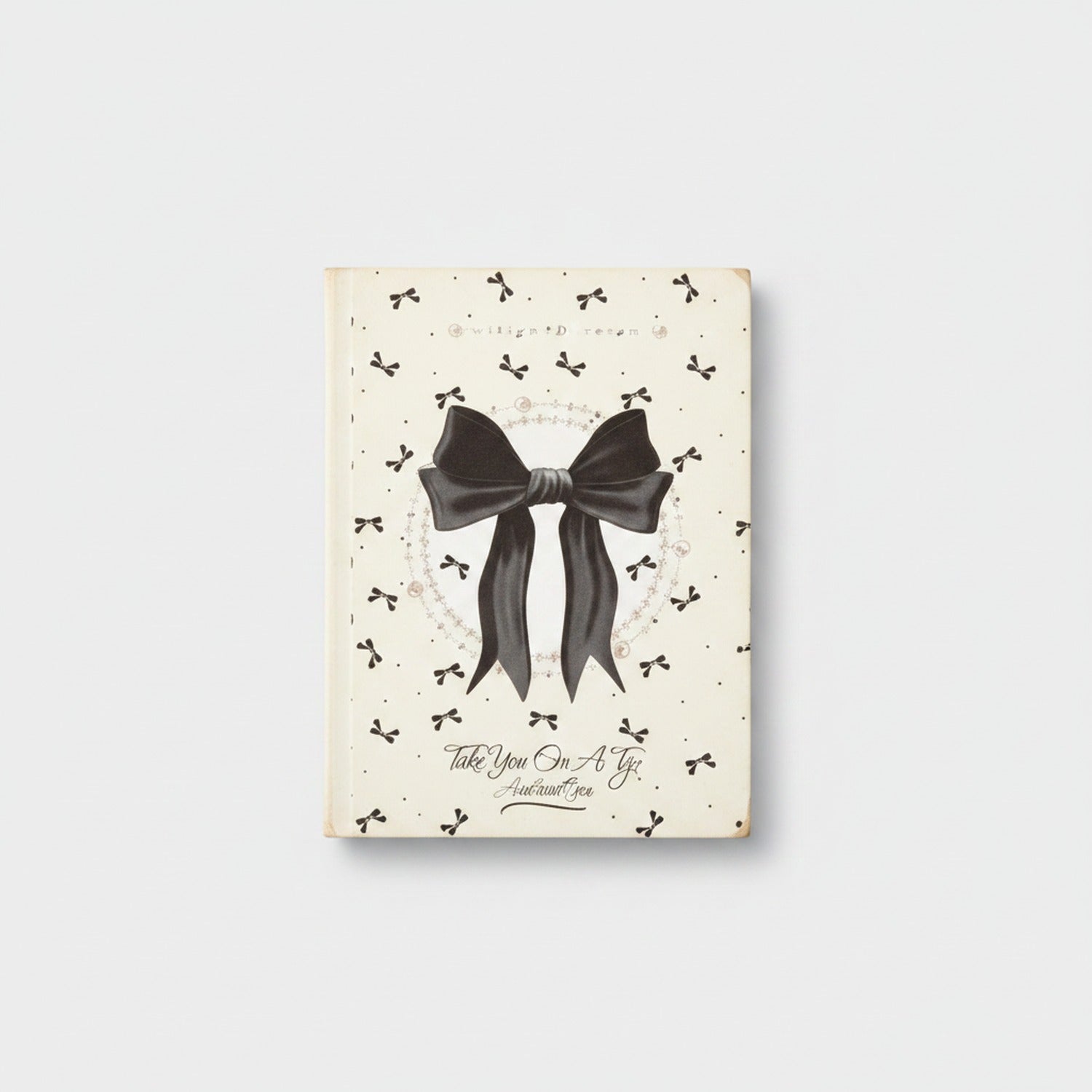 Black Bow Rhinestone Notepad With Sparkle Details