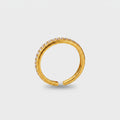 Gold Rhinestone Open Cuff Ring