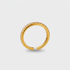 Gold Rhinestone Open Cuff Ring