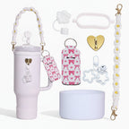 Daisy Flower Beaded Cup Charm Accessories Set - White – novelty & toys (view 1)