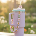 Knitted Daisy Cup Holder Lanyard – apparel accessories (view 3)