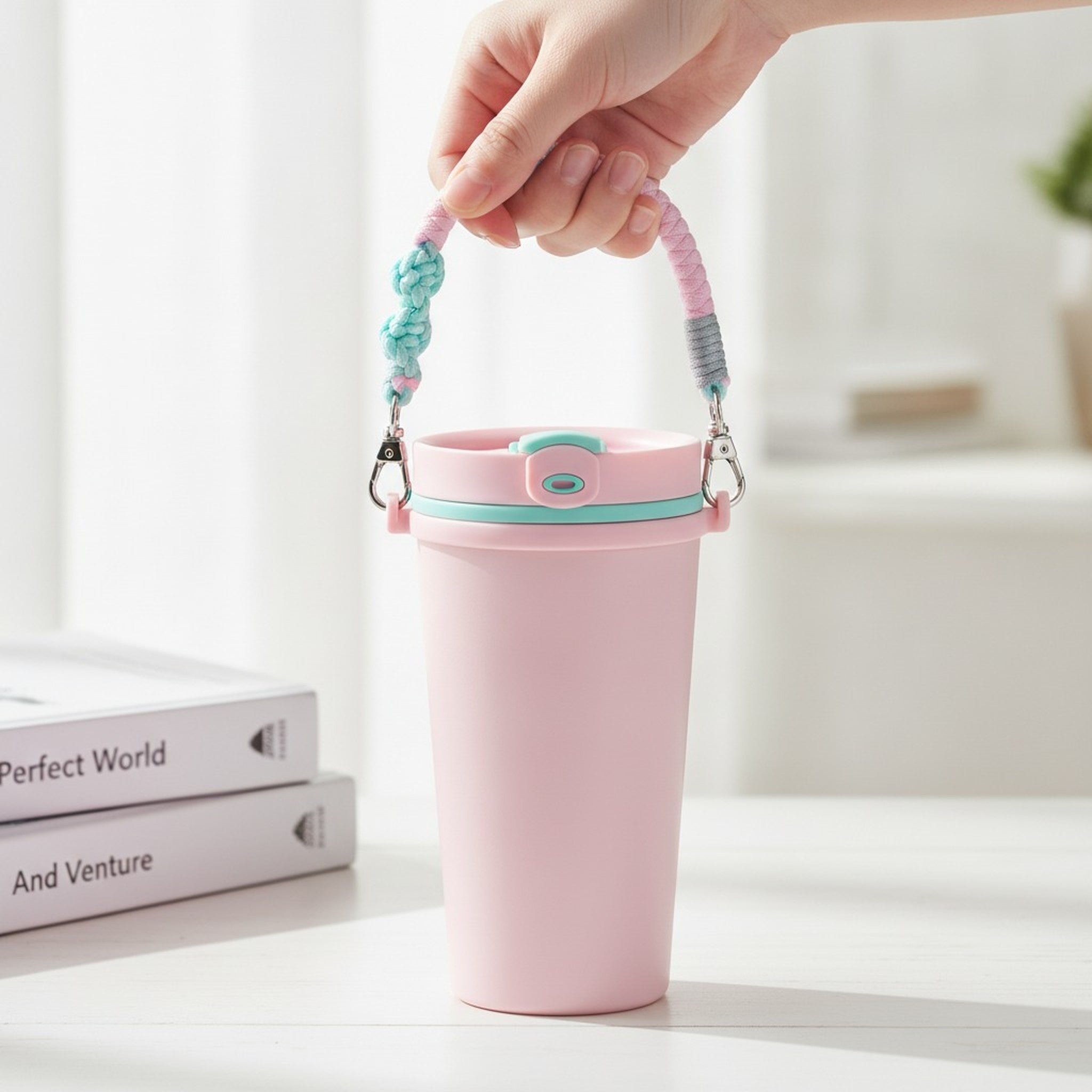 Chic Pastel Braided Cup Holder Strap – apparel accessories (view 3)