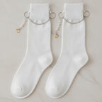 White Chain Charm Crew Socks – apparel accessories (view 2)