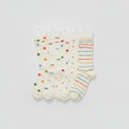 Cream Polka Dot Crew Socks