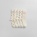 Motif Pattern Ankle Socks 4-Pack - Bow