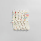 Motif Pattern Ankle Socks 4-Pack - Bow