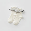 White Polka Dot Ruffle Ankle Socks – apparel accessories (view 1)