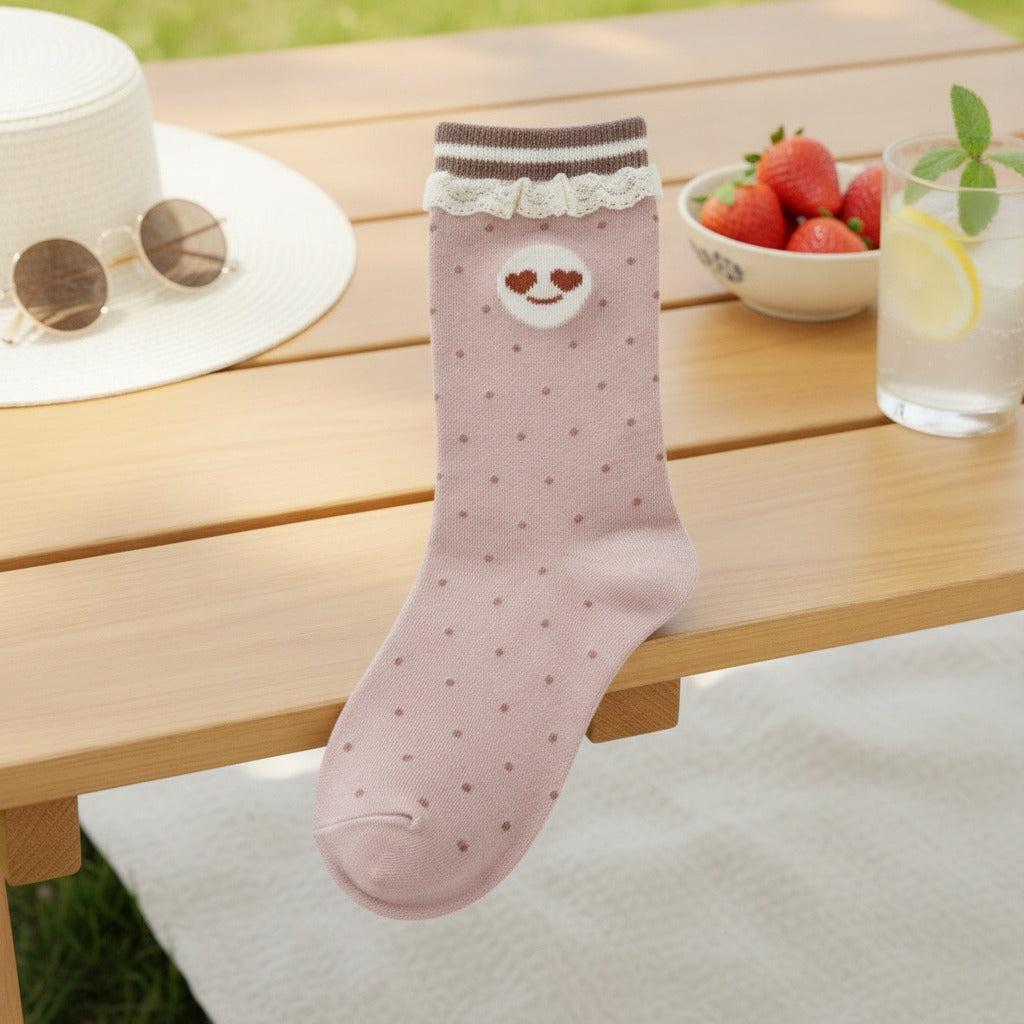 Pink Sloth Patterned Crew Socks – apparel accessories (view 2)