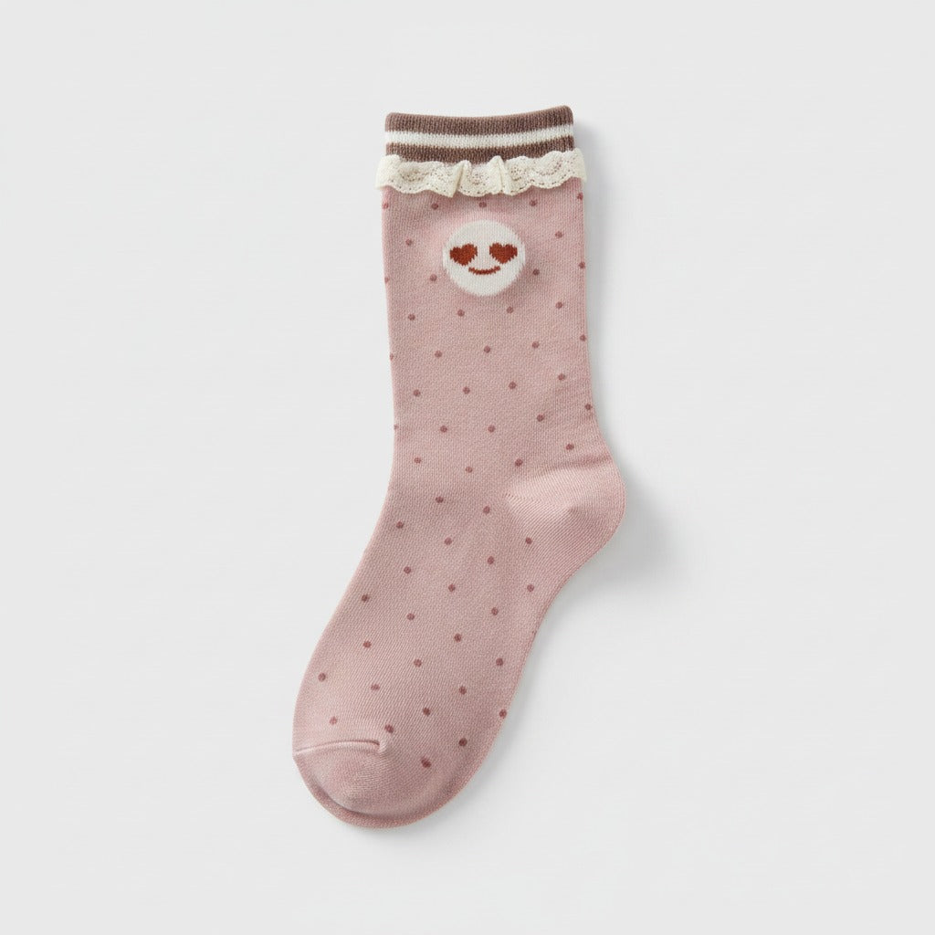 Pink Sloth Patterned Crew Socks – apparel accessories (view 1)