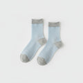 Gray Striped Heart Crew Socks – apparel accessories (view 1)