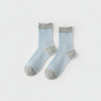 Gray Striped Heart Crew Socks – apparel accessories (view 1)