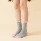 Pink Striped Heart Crew Socks – apparel accessories (view 2)