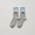 Gray Dog Print Crew Socks – apparel accessories (view 1)