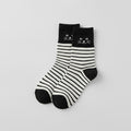 Black and White Striped Crew Socks – apparel accessories (view 1)