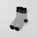 Black and White Striped Crew Socks – apparel accessories (view 1)