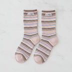 Knit Crew Socks - Pink