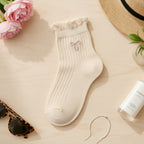 Yellow Bow Ruffle Crew Socks – apparel accessories (view 2)