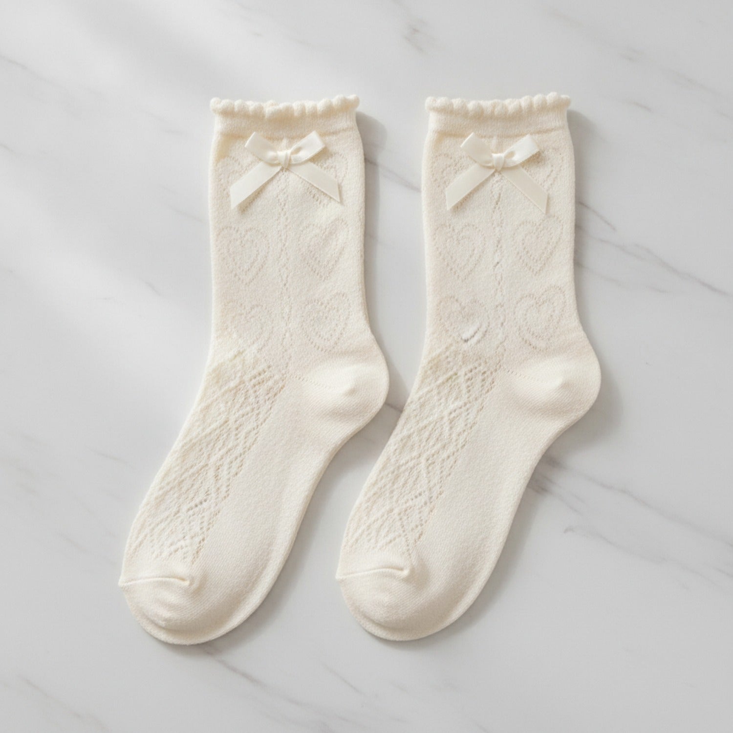 Off-White Bow-Embellished Crew Socks