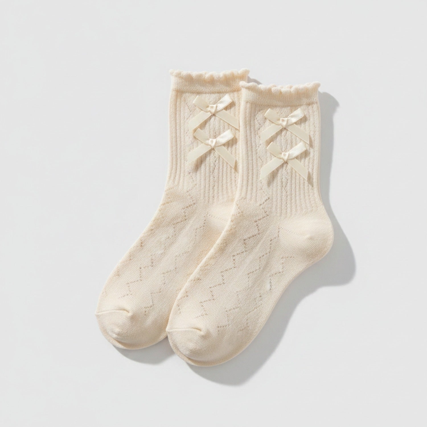 Off-White Bow-Embellished Crew Socks