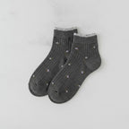 Dark Gray Ribbed Lace Ankle Socks – apparel accessories (view 3)