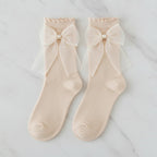 Skin Bow Ruffle Crew Socks – apparel accessories (view 2)