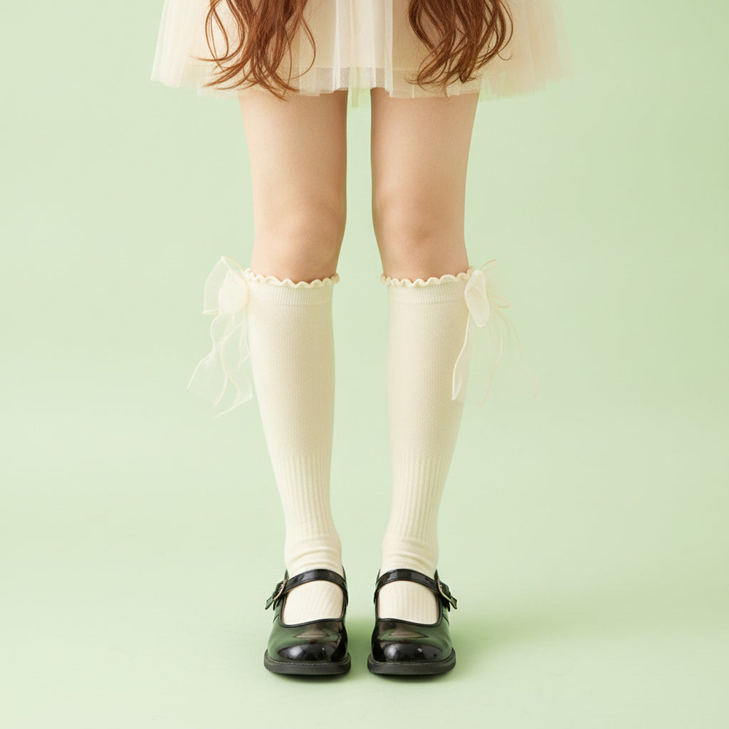 Skin Bow Ruffle Crew Socks – apparel accessories (view 3)