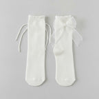 White Sheer Bow Crew Socks – apparel accessories (view 1)