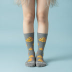 Gray Cheese Pattern Crew Socks – apparel accessories (view 3)