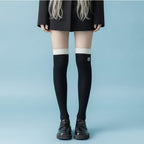 Black Rose Embroidered Knee-High Socks – apparel accessories (view 3)