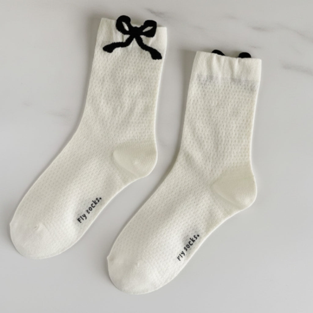 White Bow Crew Socks – apparel accessories (view 2)