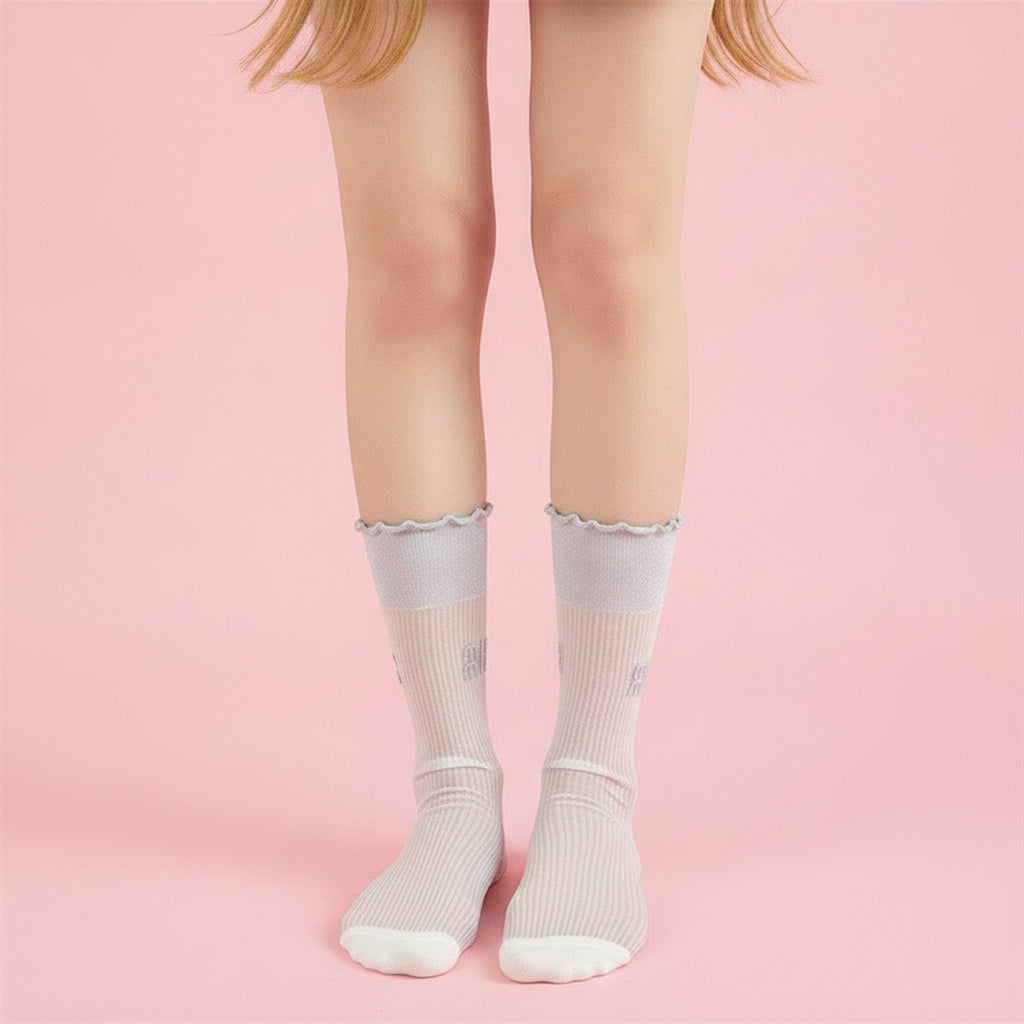 Off-White Ribbed Crew Socks – apparel accessories (view 3)