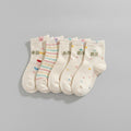 Cream Polka Dot Crew Socks – apparel accessories (view 1)