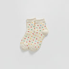 Cream Polka Dot Ankle Socks – apparel accessories (view 1)