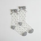 Sheer Ruffle Socks - Gray