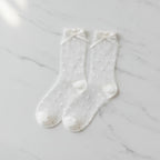 Sheer Ruffle Socks - White