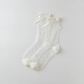 Sheer Ruffle Socks - White