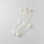 Sheer Ruffle Socks - White