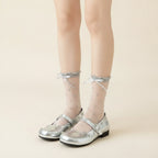 Sheer Ruffle Socks - White