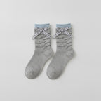 Ruffle Socks With Bows - Gray